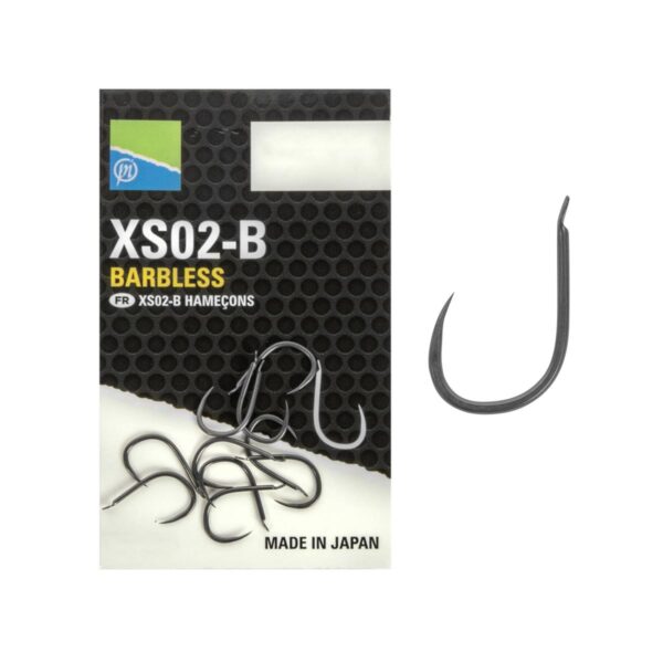 Haczyki bezzadziorowe Preston XS02-B Spade End Barbless rozmiar 12 10 sztuk